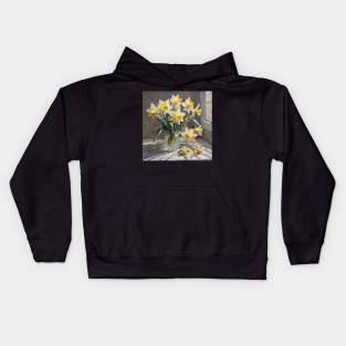 Easter Daffodils Study Kids Hoodie